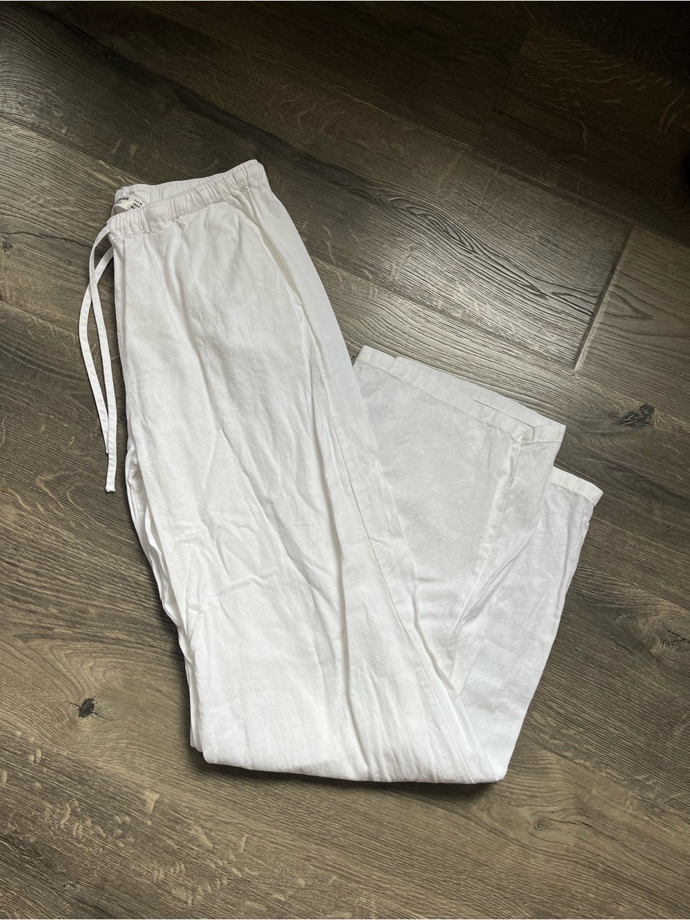 Pull&Bear White Drawstring Lounge Joggers
